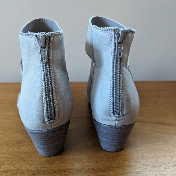 Elana Lachi Leather Western Cut-out Boots Grey Boho - Picture 10 of 16